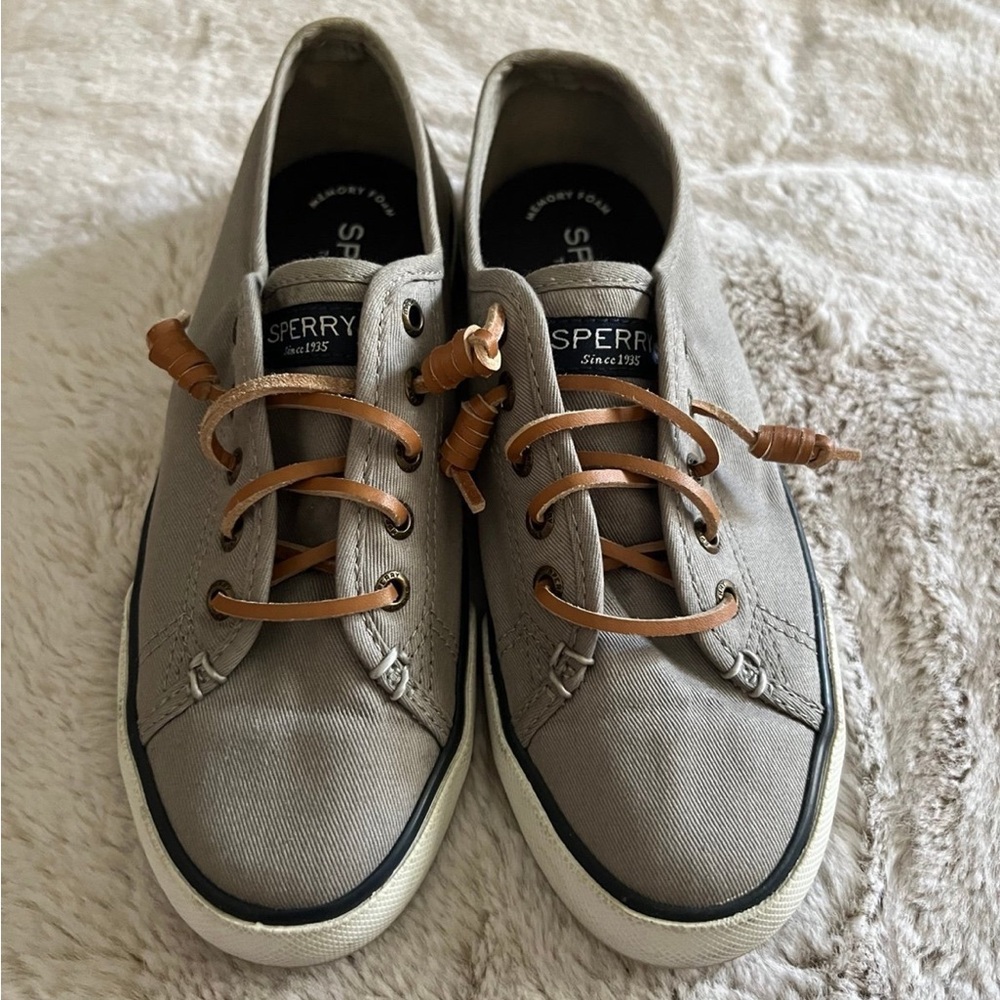 Sperry Top Sider Slip On Canvas Sneaker Grey